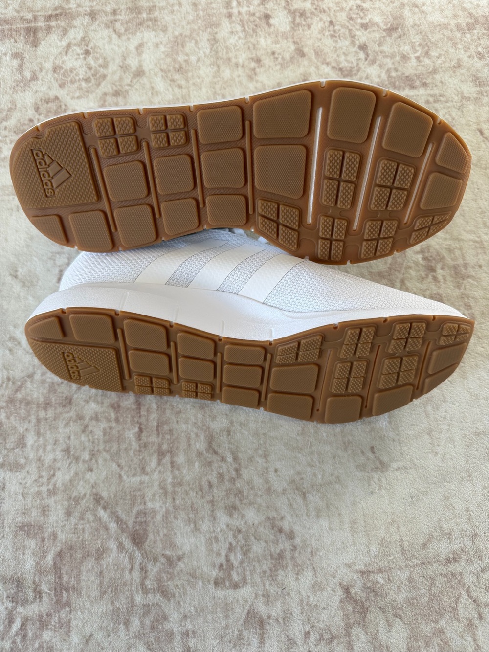 adidas Men’s White Athletic Running Shoes with Gum Outsole - Picture 5 of 5